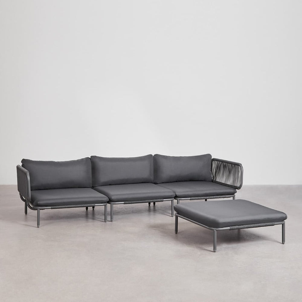 Outdoor Sofa GRAPHITE, Three-Piece Set
