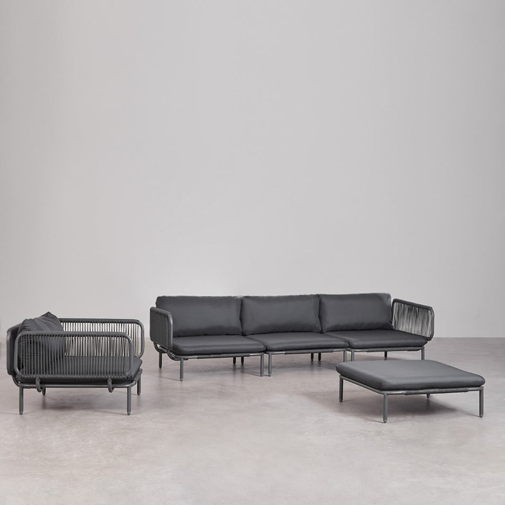 Outdoor sofa GRAPHITE, three-piece set