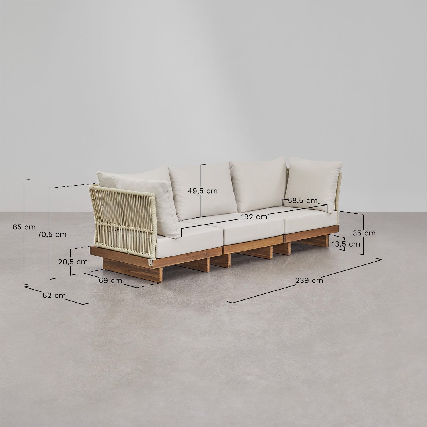 Trivietė sofa SUNNY