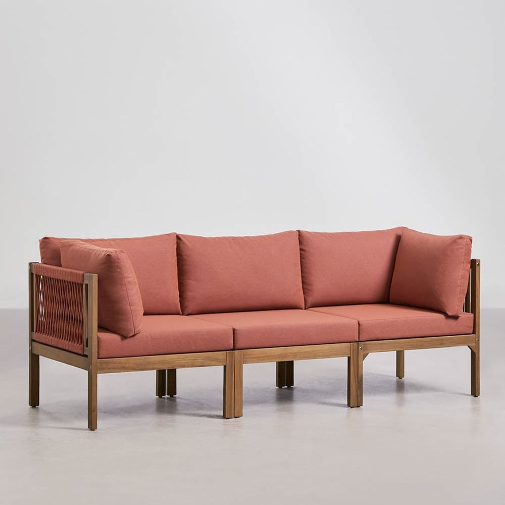 Lauko trivietė sofa PARMA, terakota