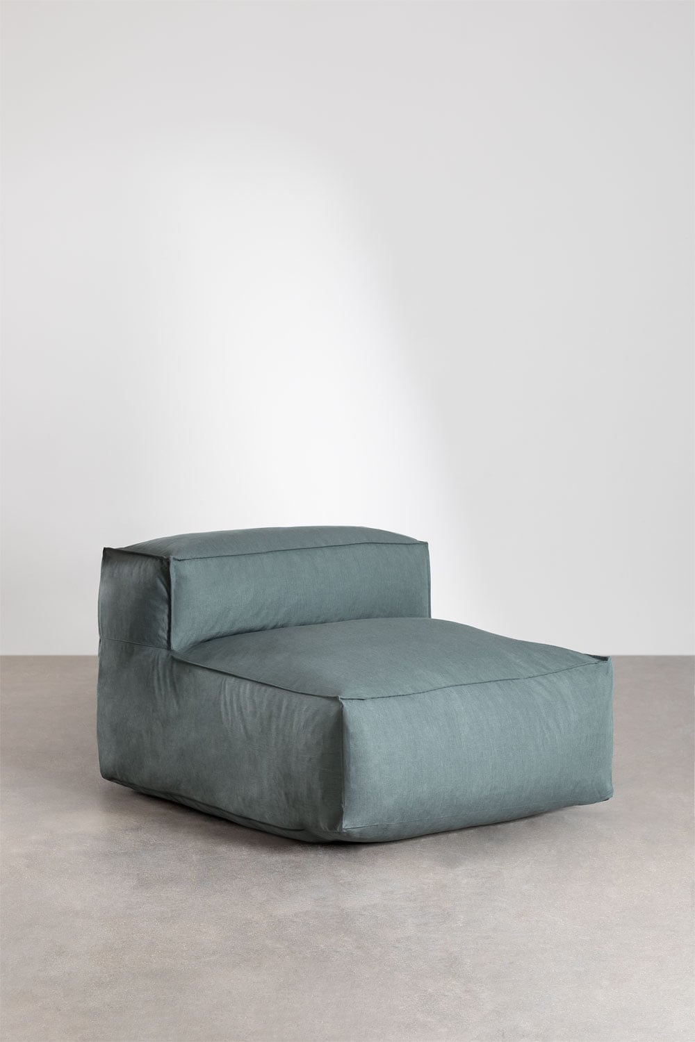 Modulinė lauko sofa VELVA, 3 dalys su šezlongu, žalia