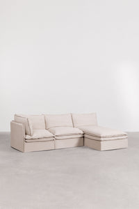 Modulinė sofa GREJSA baltame fone linas