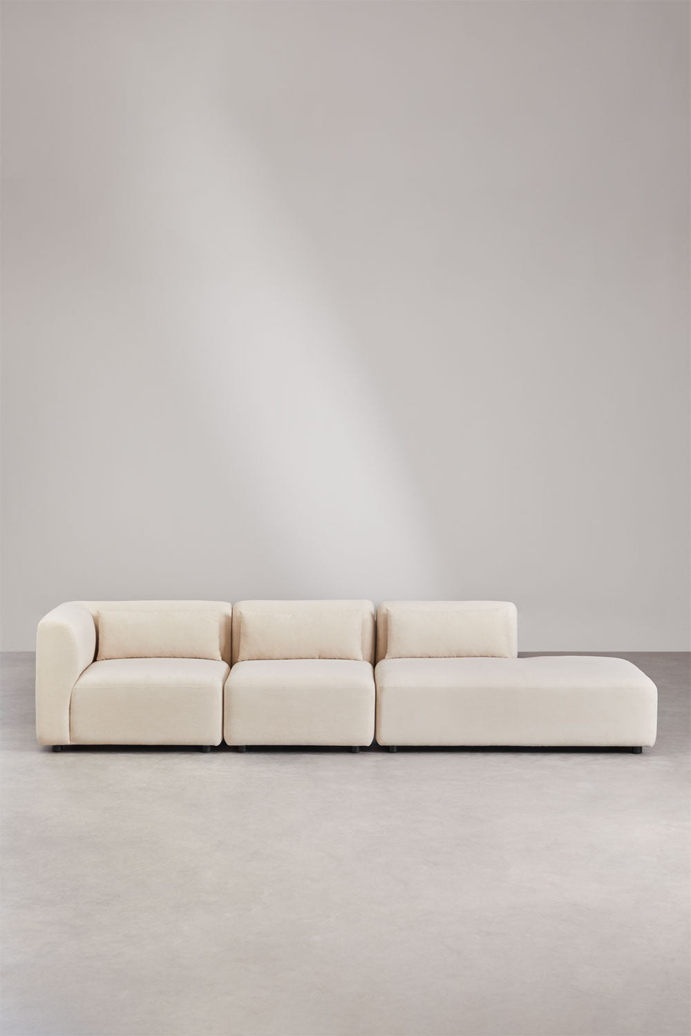 Modulinė sofa FOGLERA su dešiniuoju gultu – artimas planas