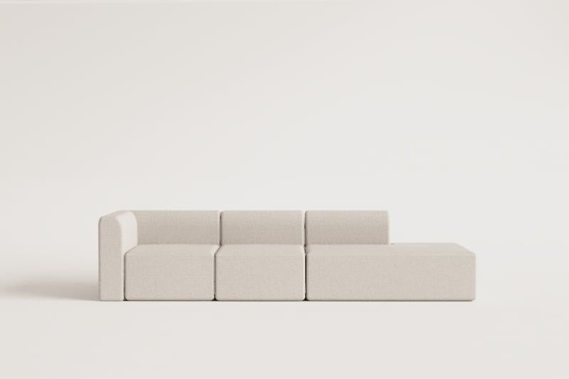 Modulinė sofa FOGLERA su dešiniuoju gultu – įžambus rakursas