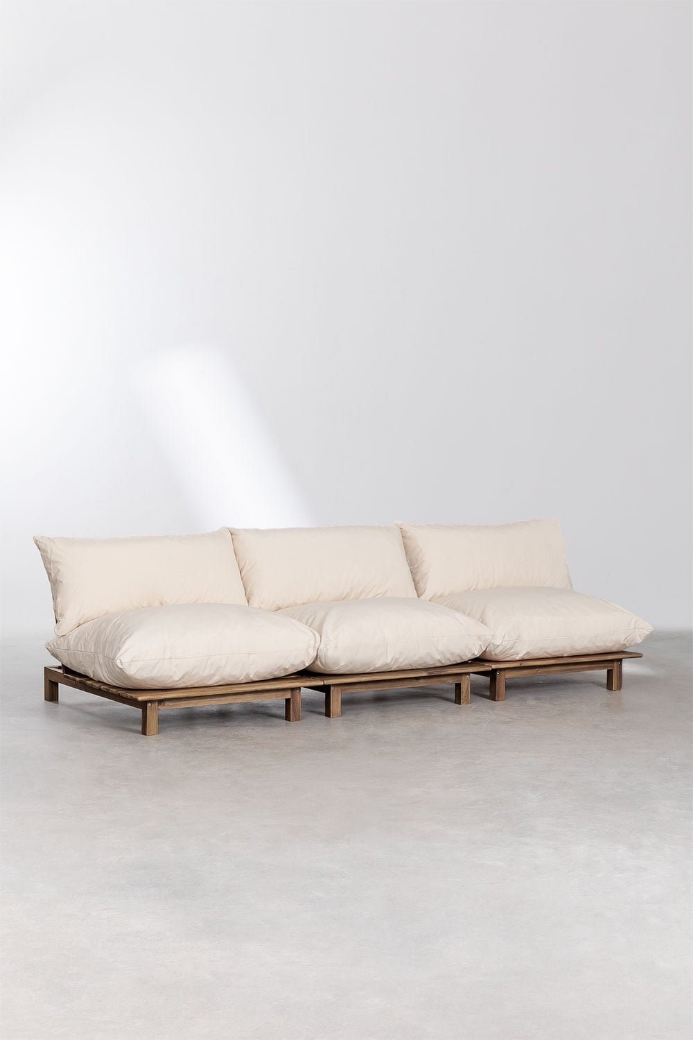 Išskleidžiama sofa BRINA visu dydžiu, kreminė audinys