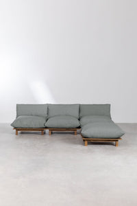 Išskleidžiama sofa BRINA su pledu ir pagalvėlėmis