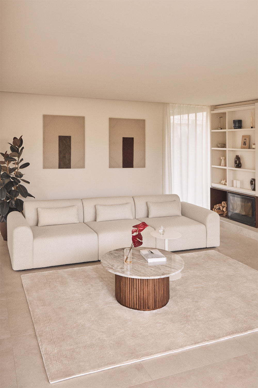 Modulinė sofa BORJANA balta spalvos