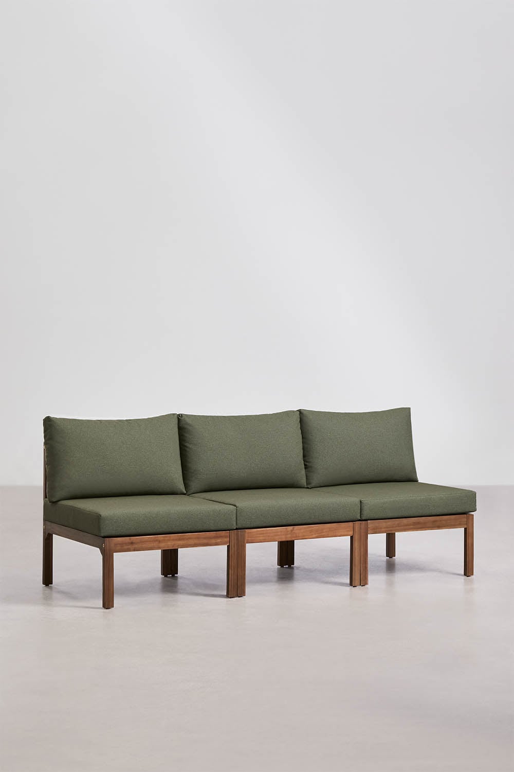 Modulinė sofa BRANSENA baltame fone, alyvuogių žalios audinys