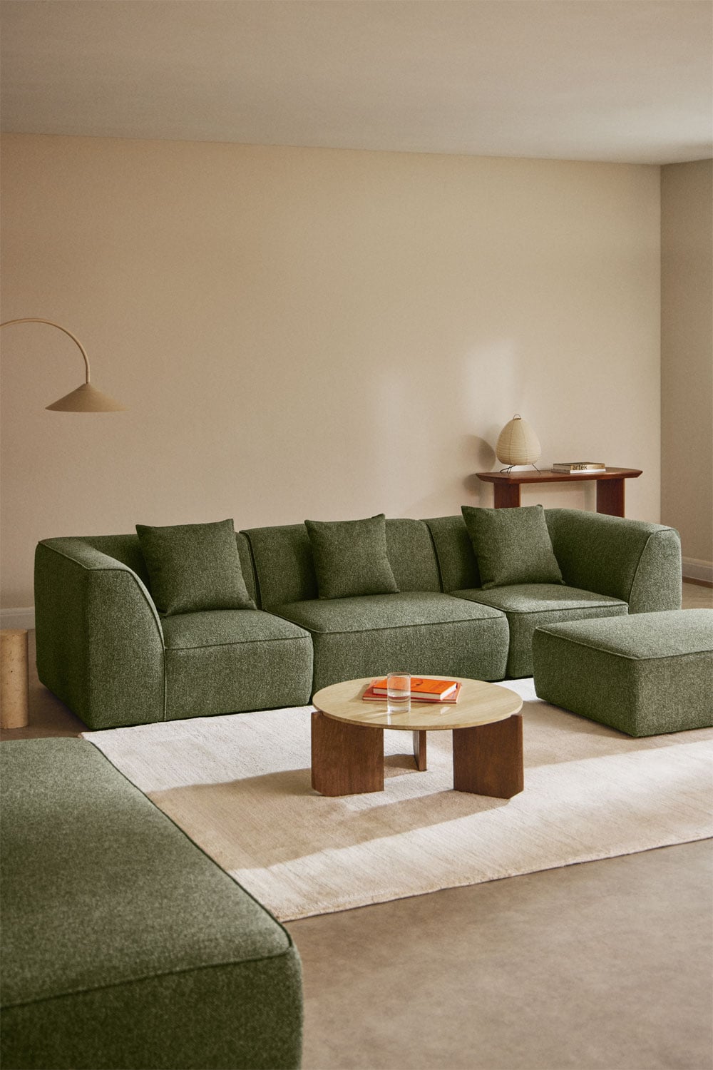 Modulinė sofa CARDEA, žalia 3d