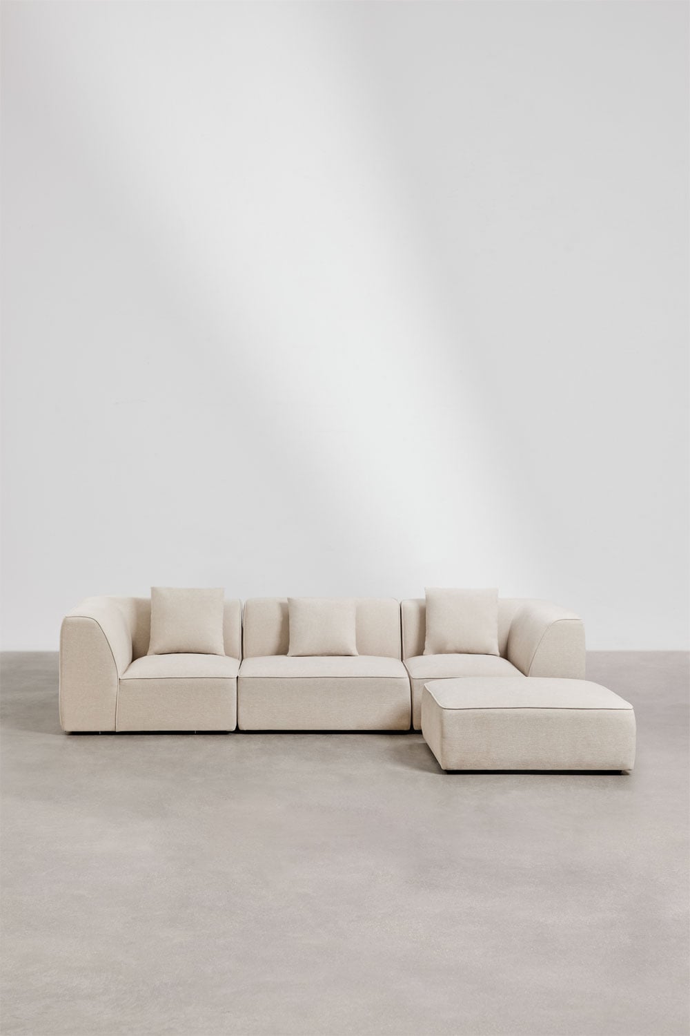 Modulinė sofa CARDEA, kreminė 3d
