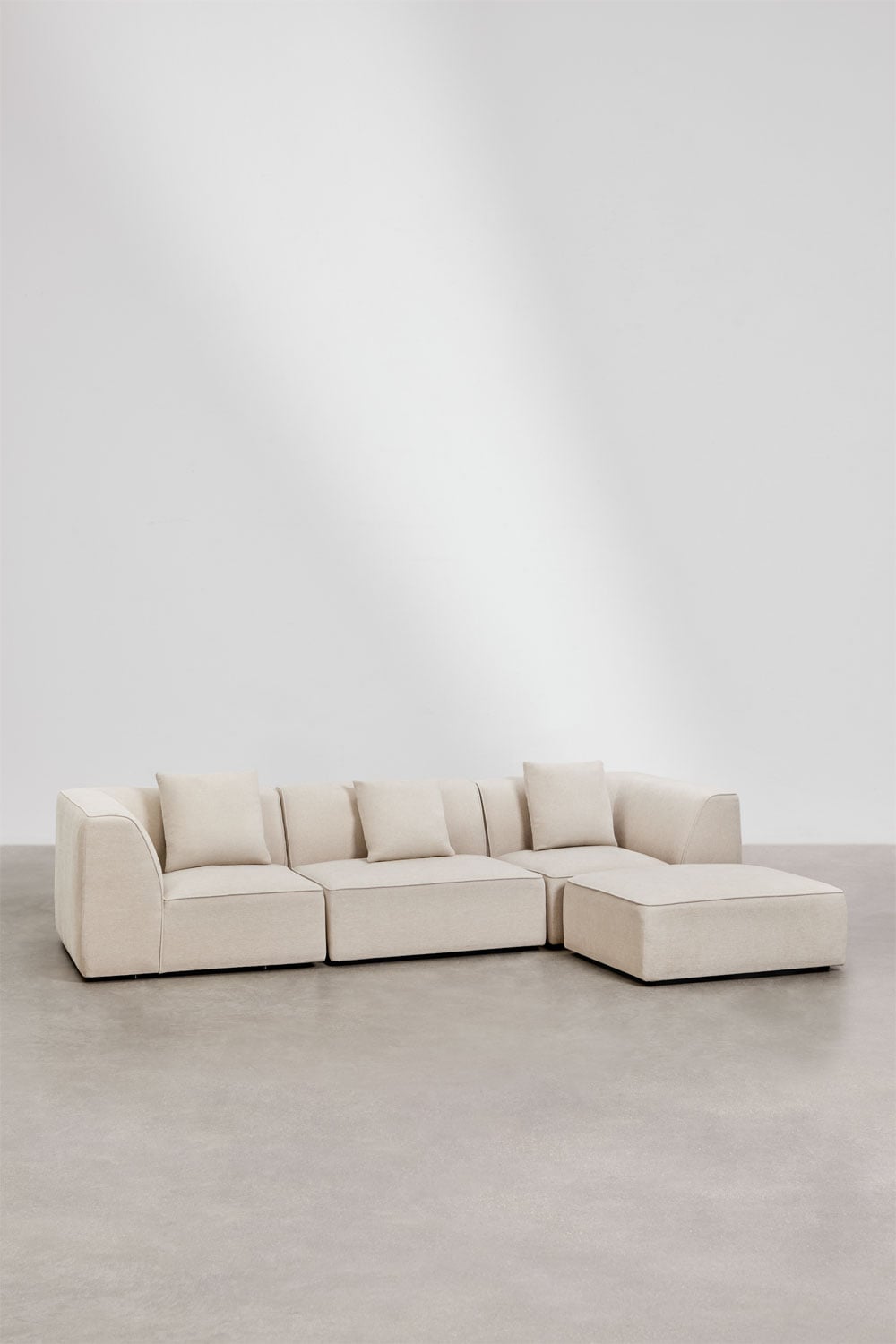 Modulinė sofa CARDEA, kreminė 3d