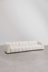 Modulinė sofa ELIOTA – bendras vaizdas, kreminė boucle audinys