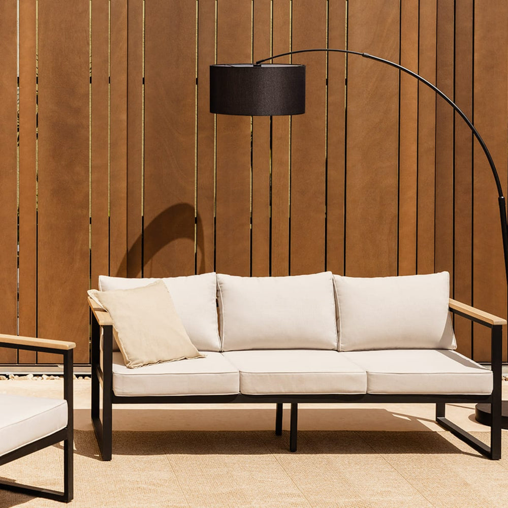 ALCANTO three-seater sofa, black