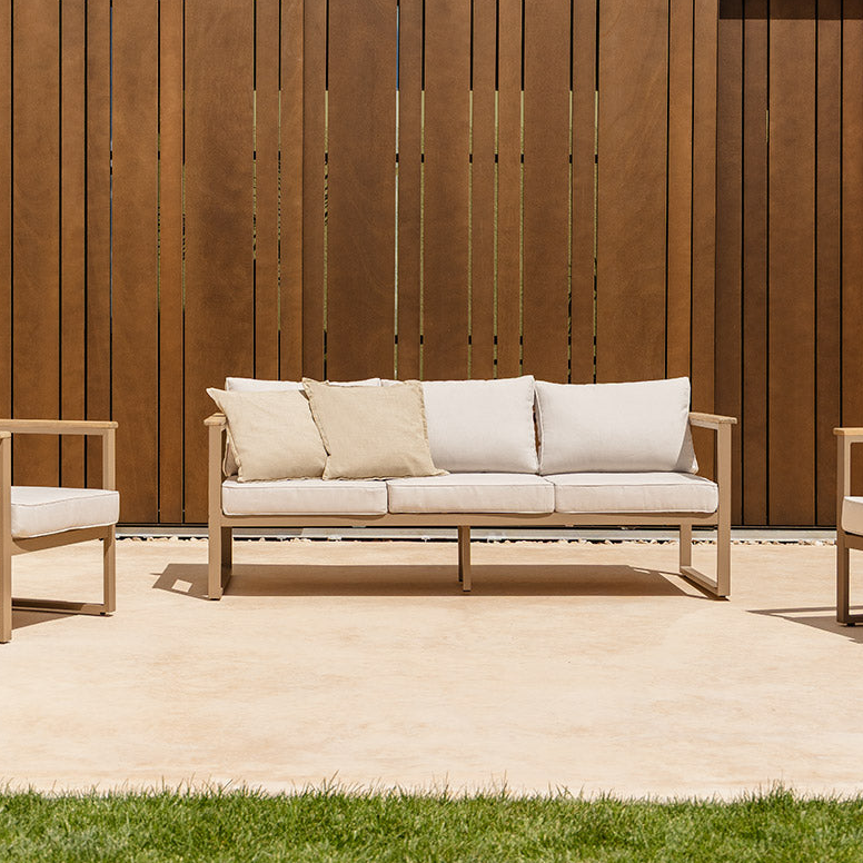 Sofa ALCANTO, three-seater, mocha brown
