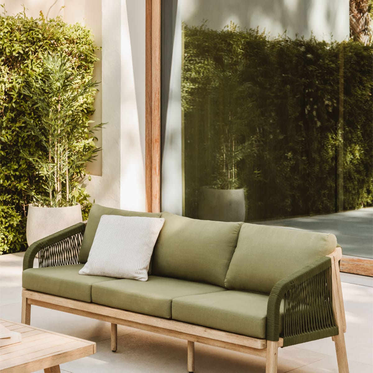 DEXTER Sofa, three-seater, army green