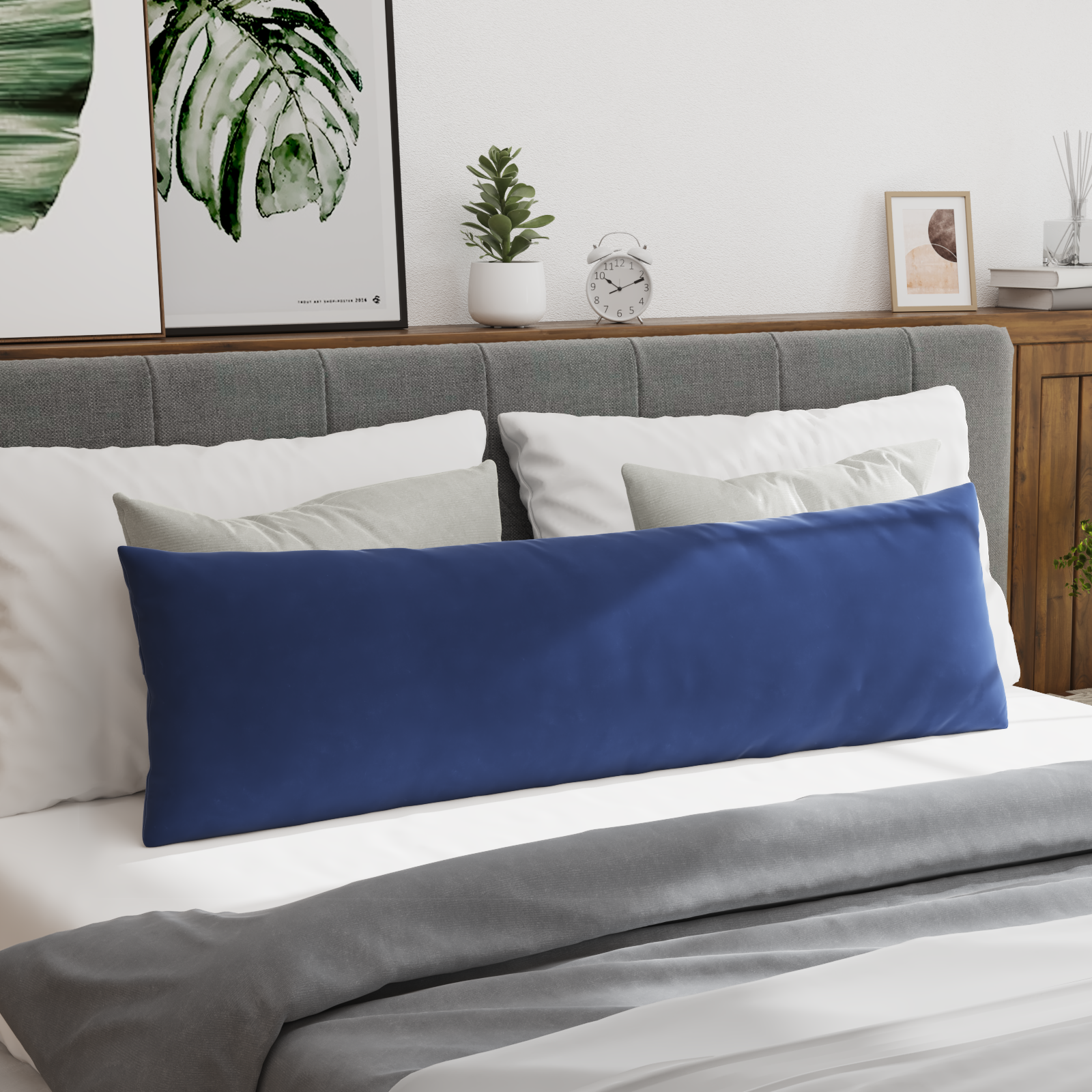 Sofa Cushions 2 pcs Police Blue 145 x 40 cm