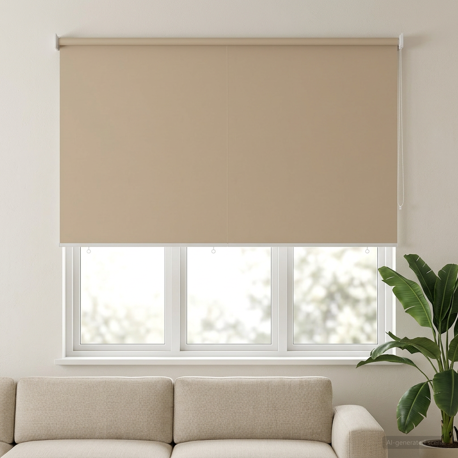 Ritininė užuolaida UV apsaugai Smėlio 180 x 140 cm Poliesteris