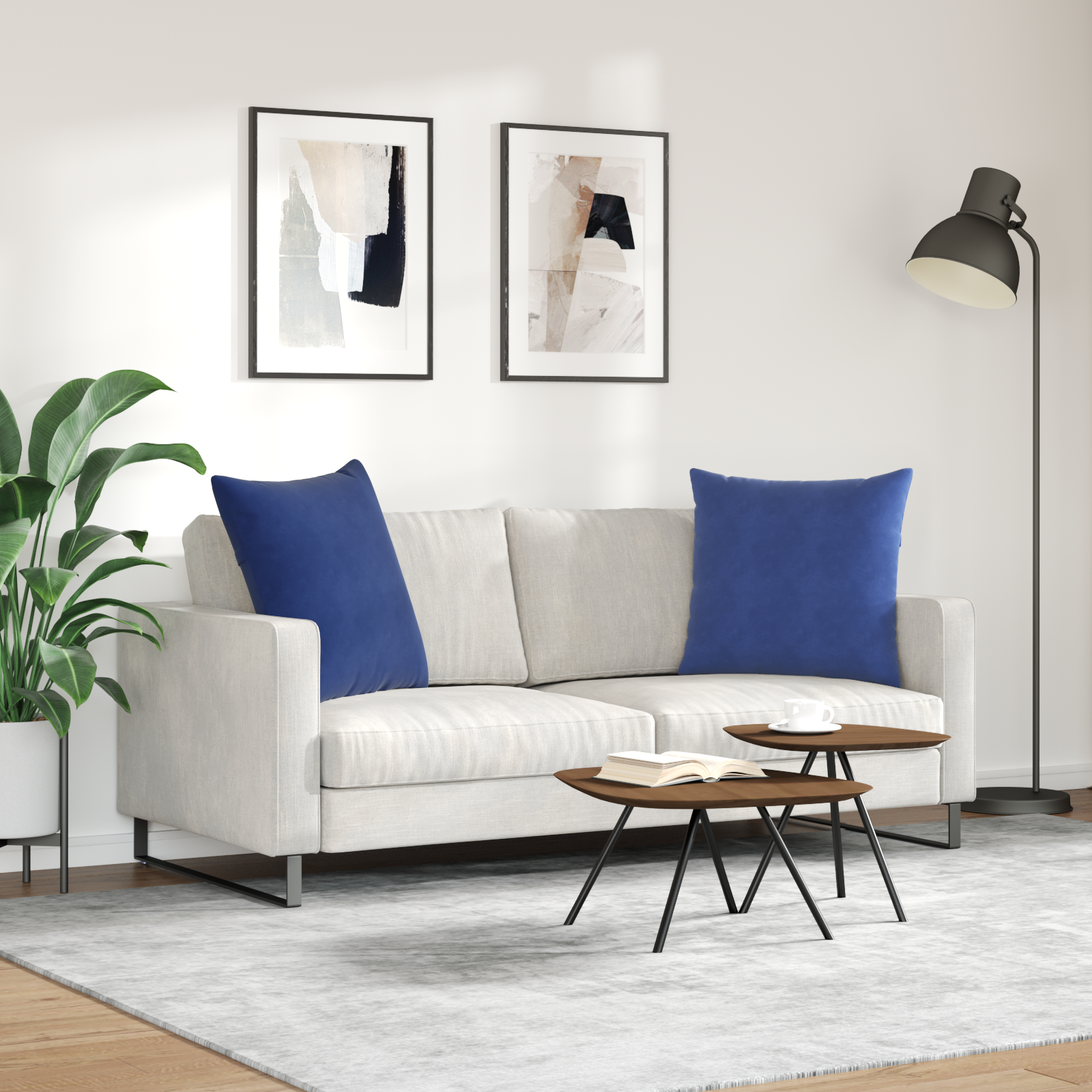 Sofa Pagalvės 2 pcs Policijos mėlyna 60 x 60 cm