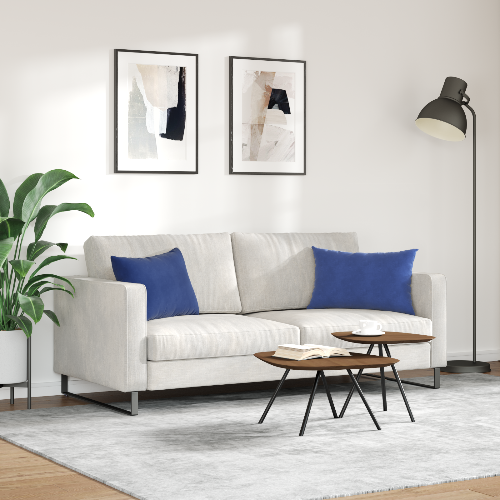 Sofa Pillows 2 pcs Police blue 60 x 40 cm