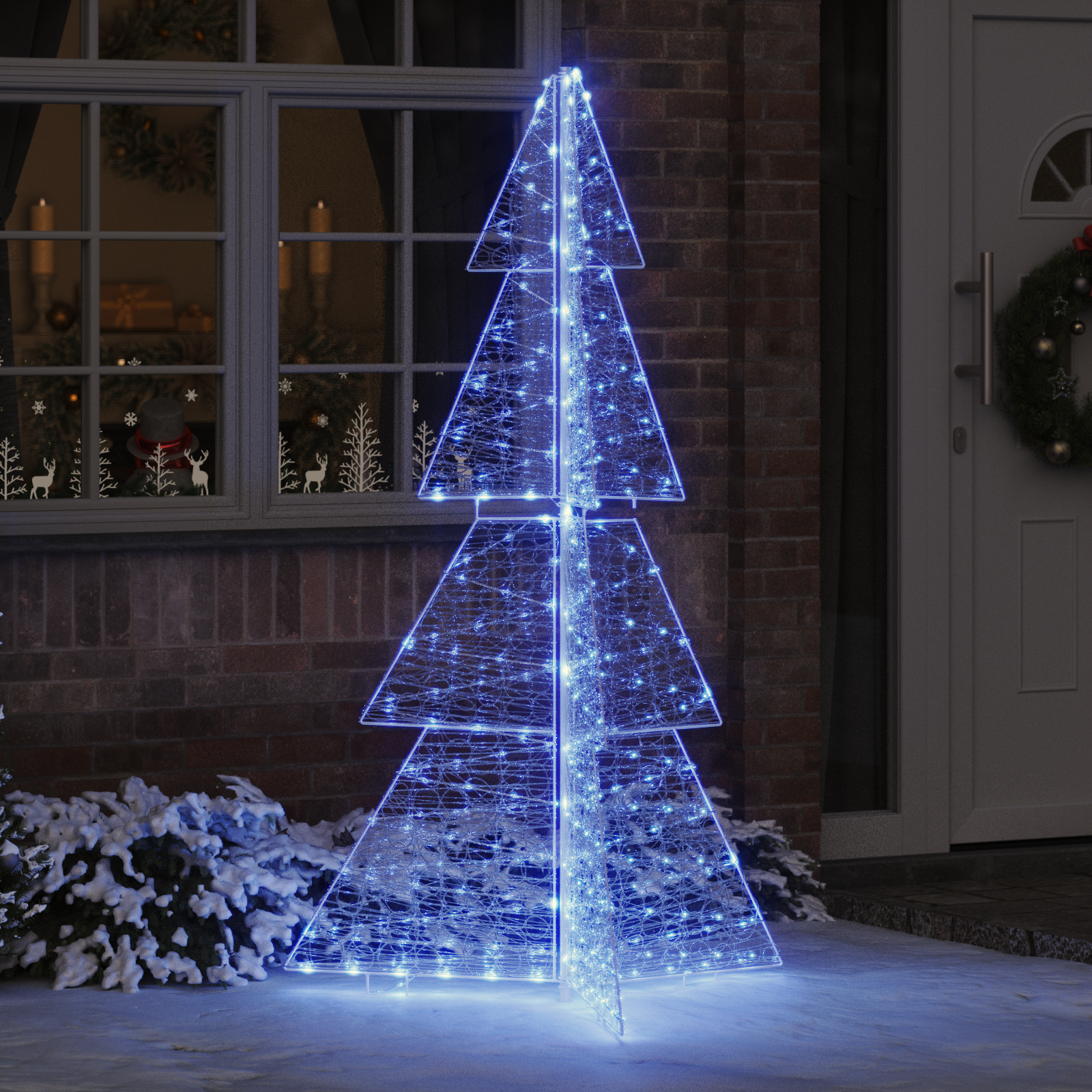 Kalėdų eglutė su 240 LED Mėlyna 180 cm Akrilas