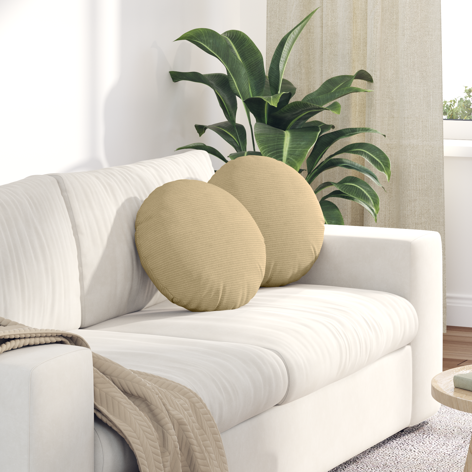 Sėdynių pagalvėlės 2 pcs Pilkai žalia Ø 40 cm