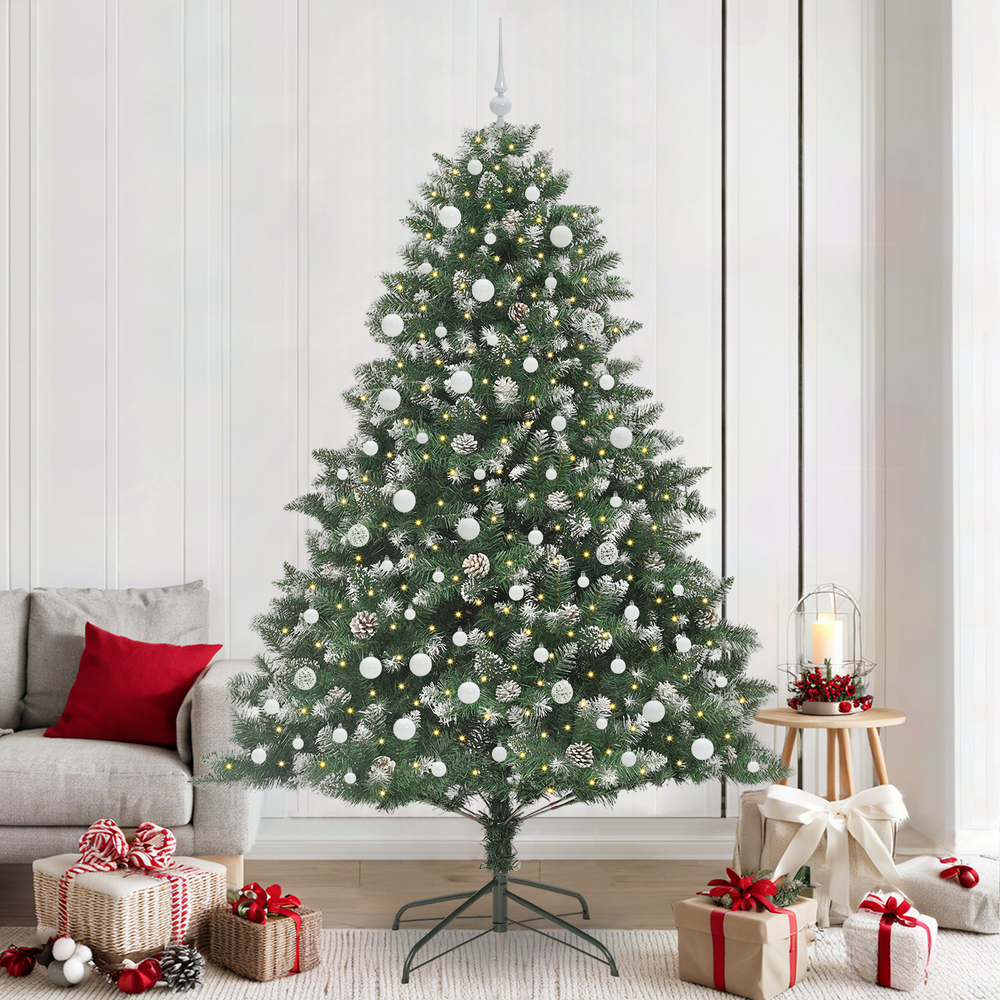 Artificial Christmas Tree Green 240 cm PVC, Plastic and Steel