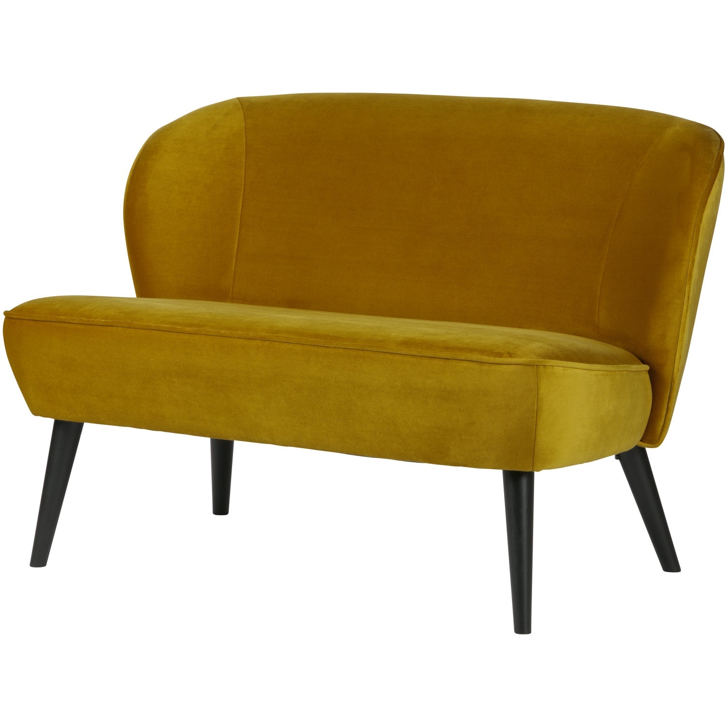 Maža sofa SARA, aksomas, ochra