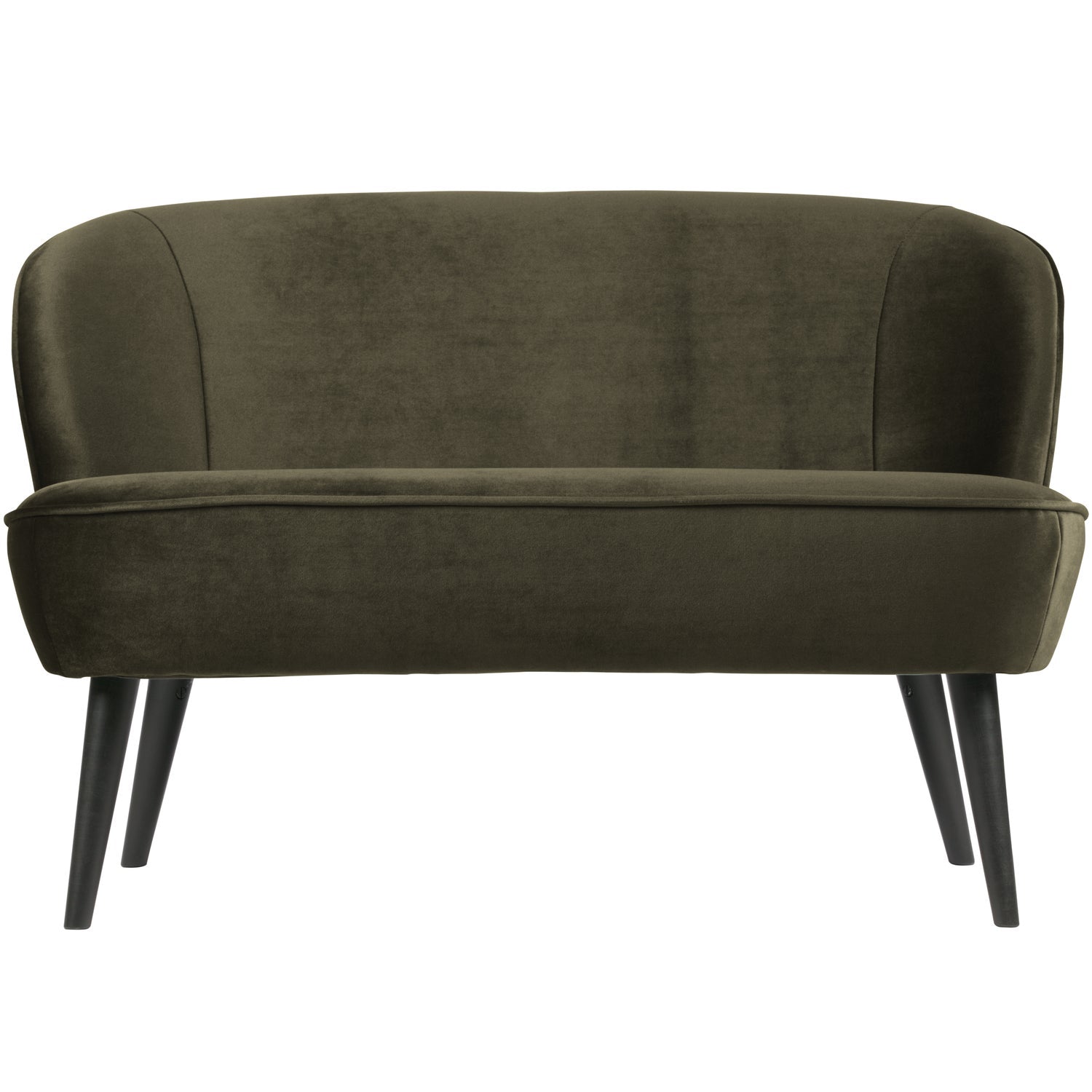 Maža sofa SARA, aksomas, šilta žalia