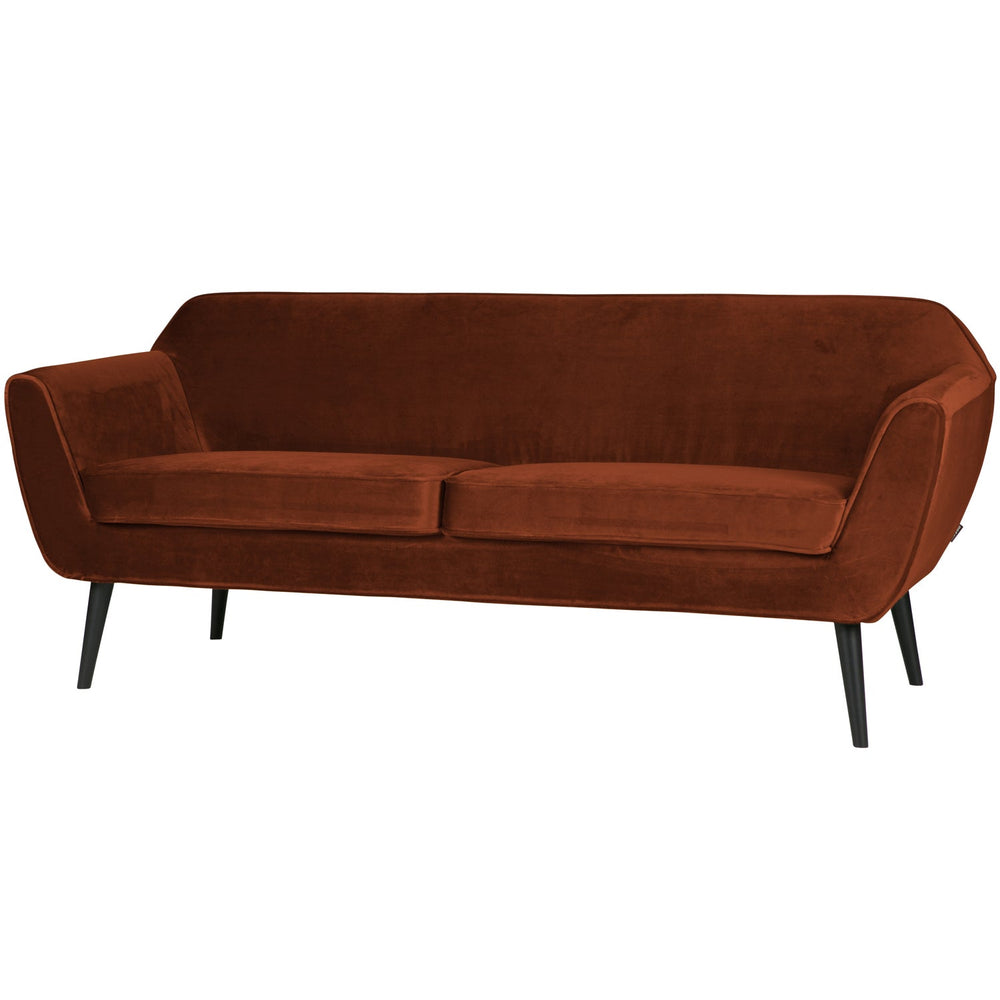 Sofa ROCCO, aksomas rūdžių spalvos, 187 cm