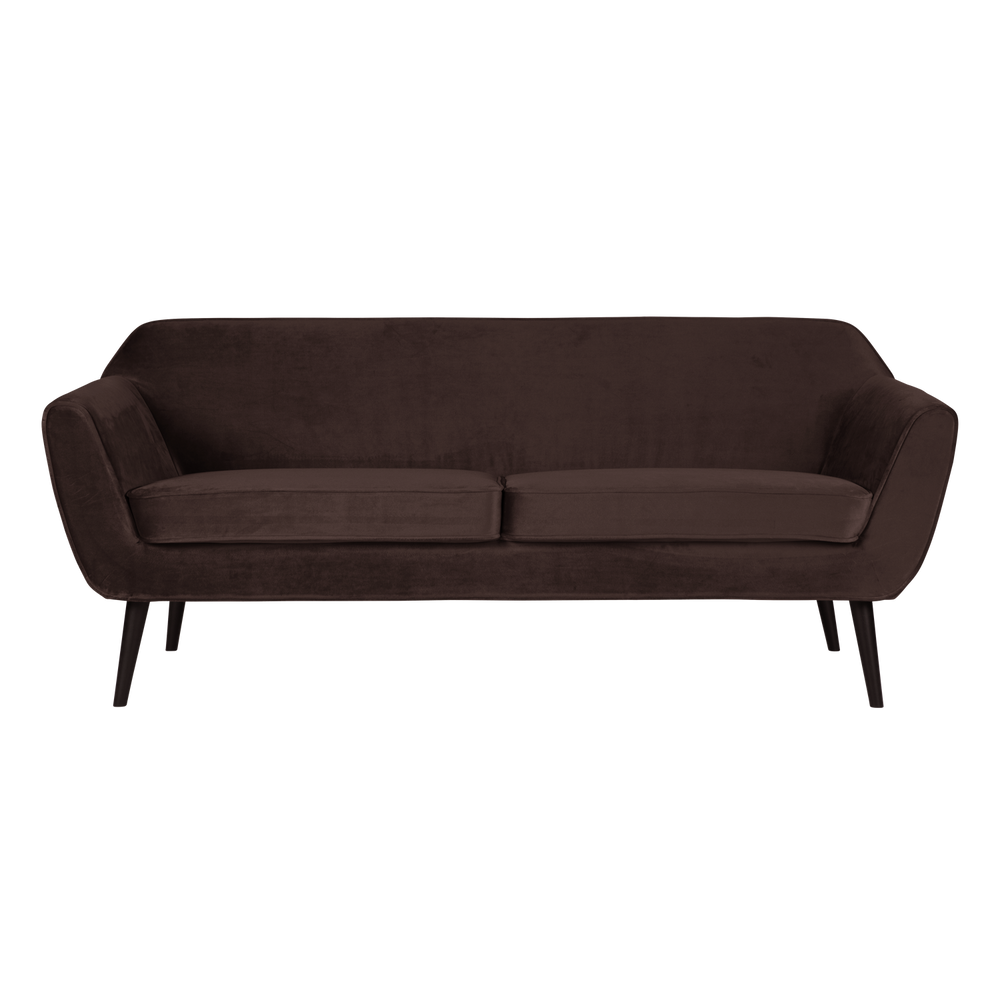 Sofa ROCCO 187 cm, aksominis tamsiai ruda