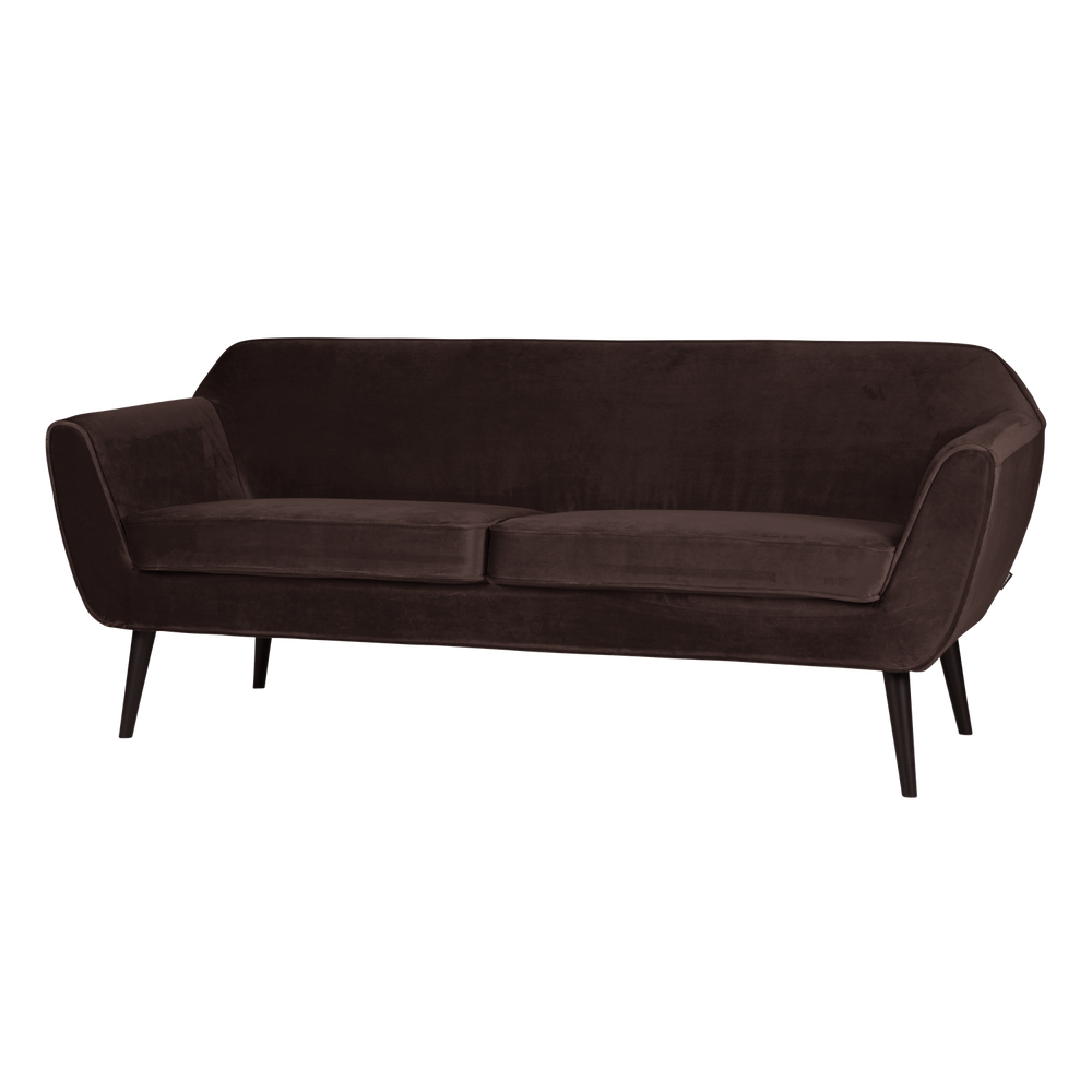 Sofa ROCCO 187 cm, aksominis tamsiai ruda