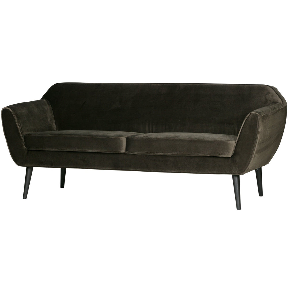 Sofa ROCCO, aksomas šiltos žalios spalvos, 187 cm