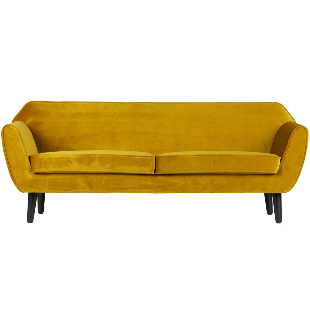 Sofa ROCCO, aksomas garstyčių spalvos, 187 cm