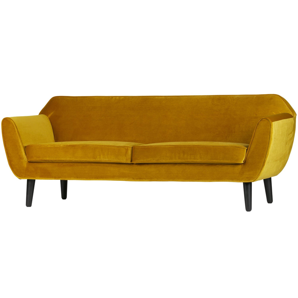 Sofa ROCCO, aksomas garstyčių spalvos, 187 cm