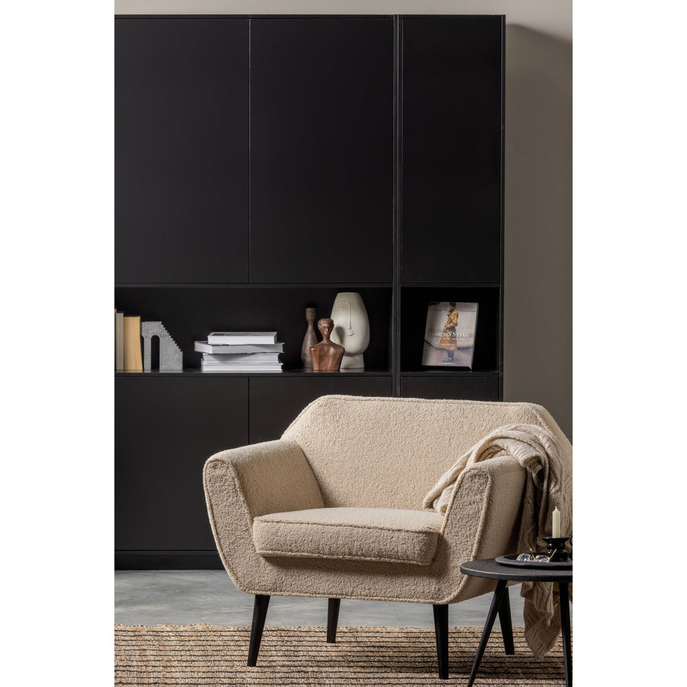 Fotelis ROCCO, teddy smėlio audinys