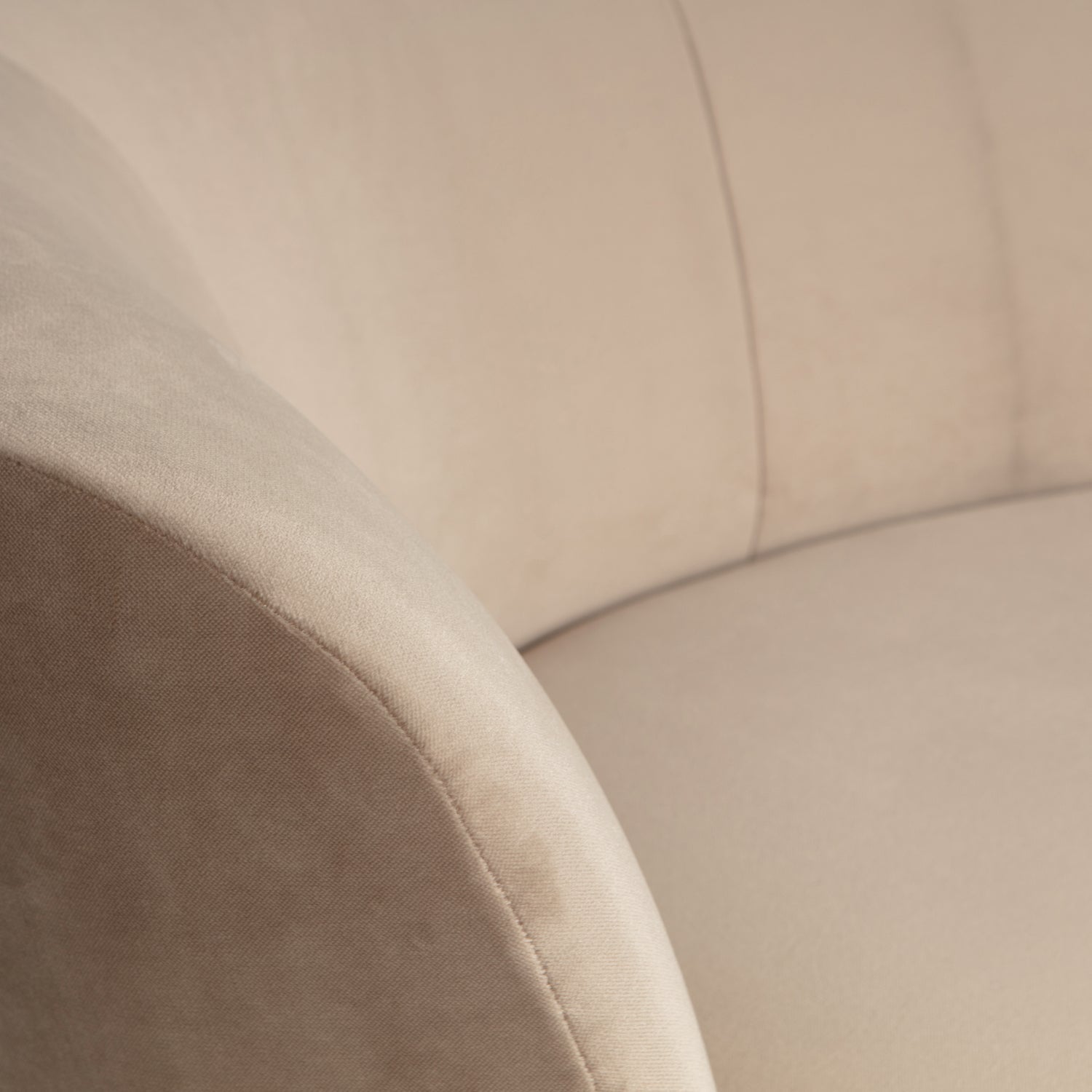 Fotelis SARA Lounge Left, veliūras Khaki