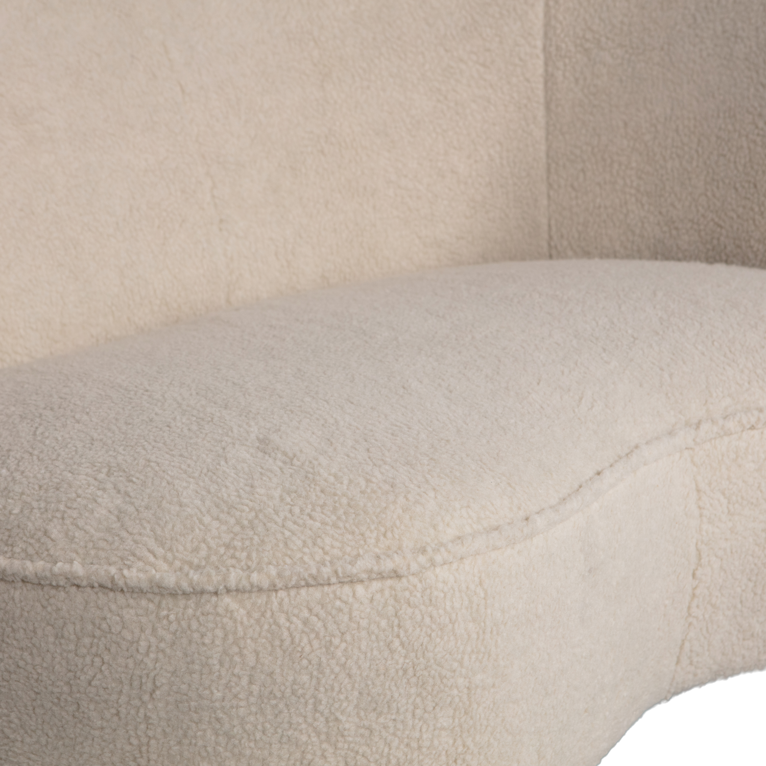 Fotelis SARA Lounge Left, teddy Off White