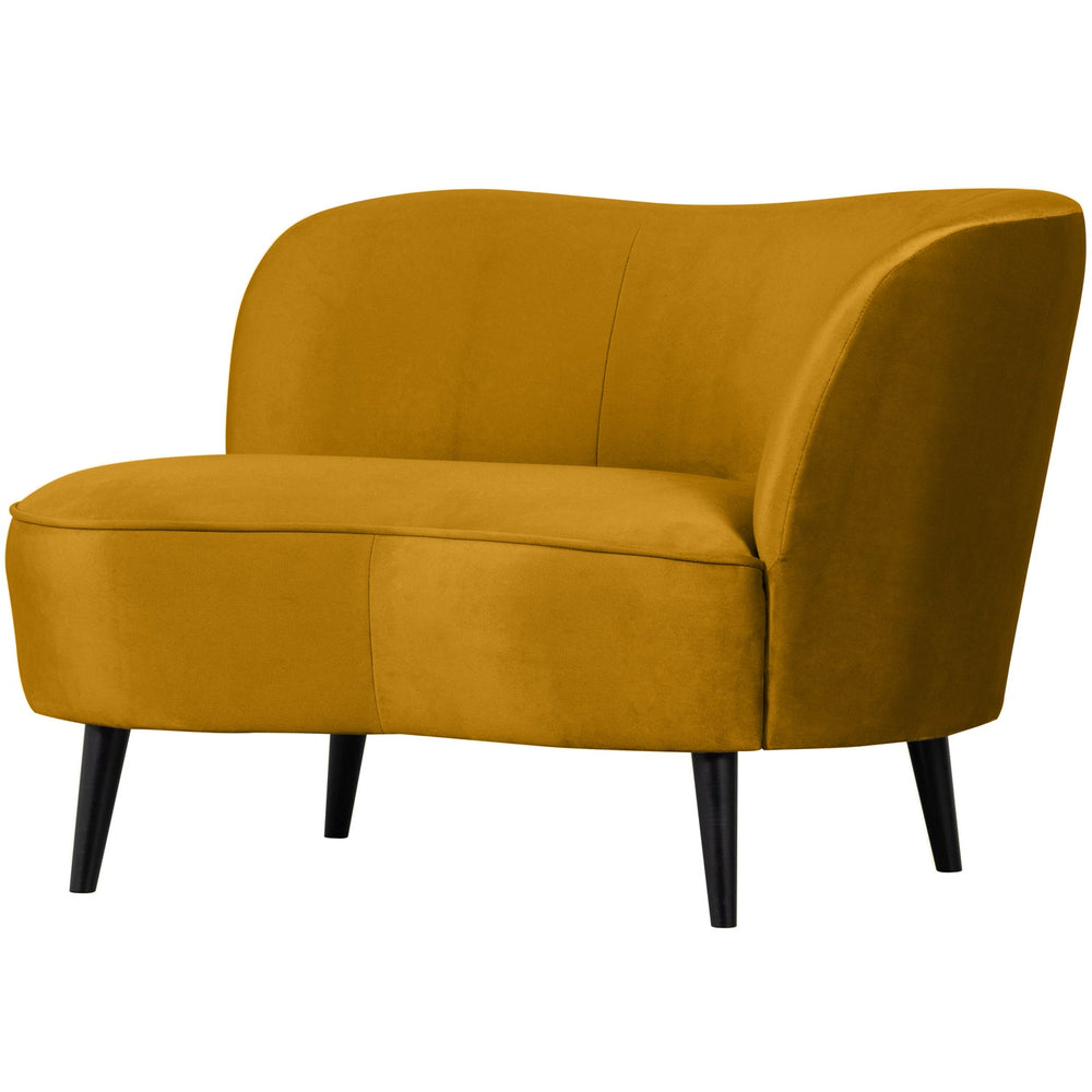 Armchair SARA Lounge right, velour Ochre