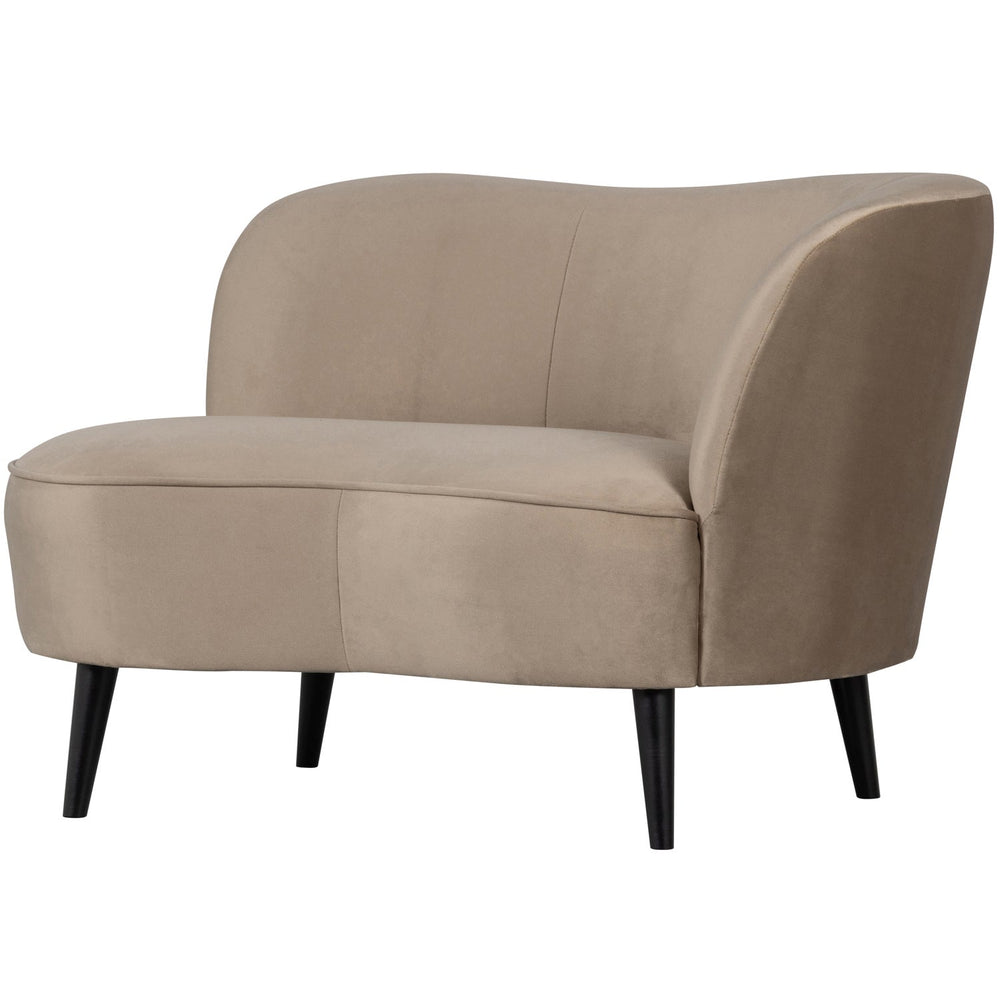 Armchair SARA Lounge right, velour Khaki