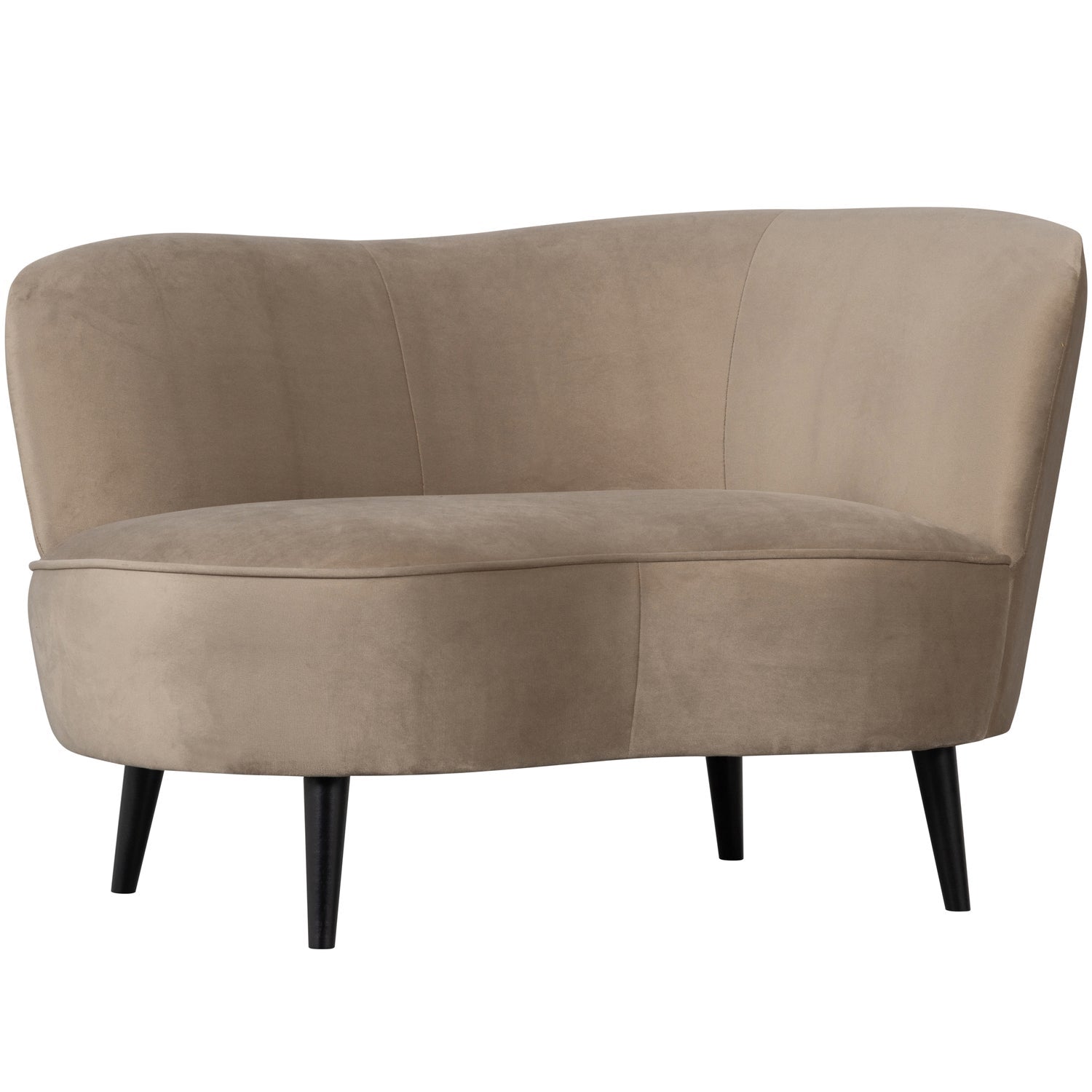 Armchair SARA Lounge right, velour Khaki