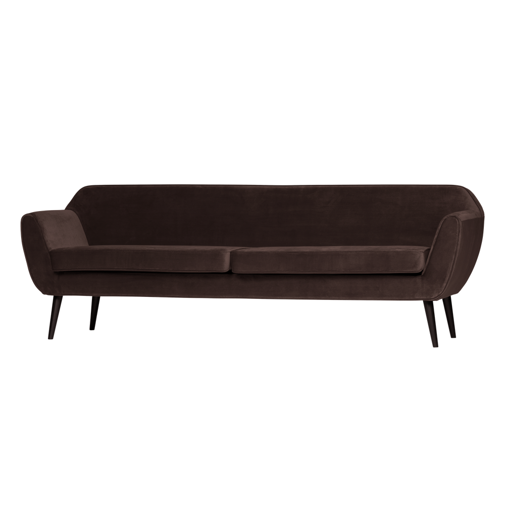 Sofa ROCCO XL 230 cm, aksominis tamsiai ruda
