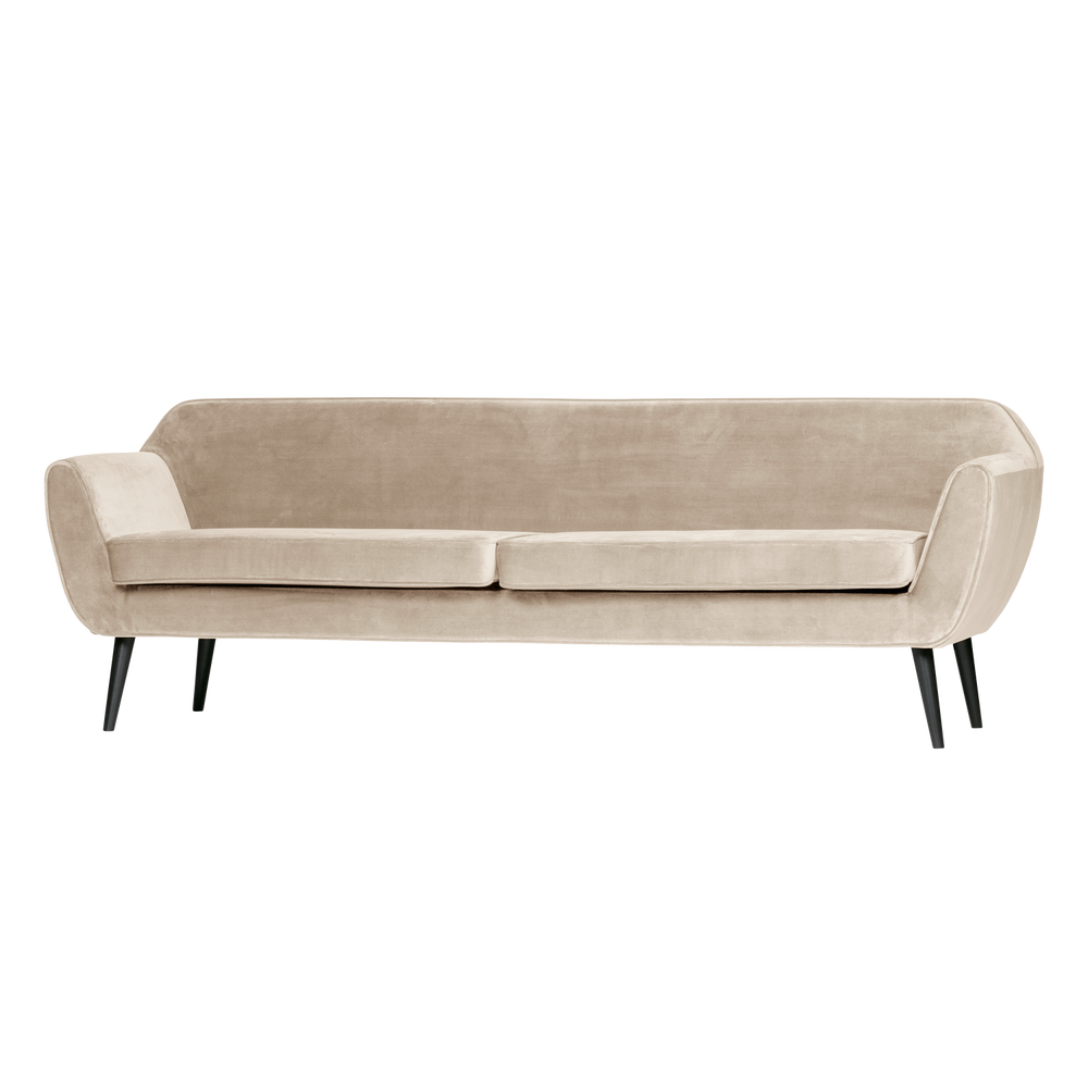 Sofa ROCCO XL 230 cm, aksominis kreminis baltas