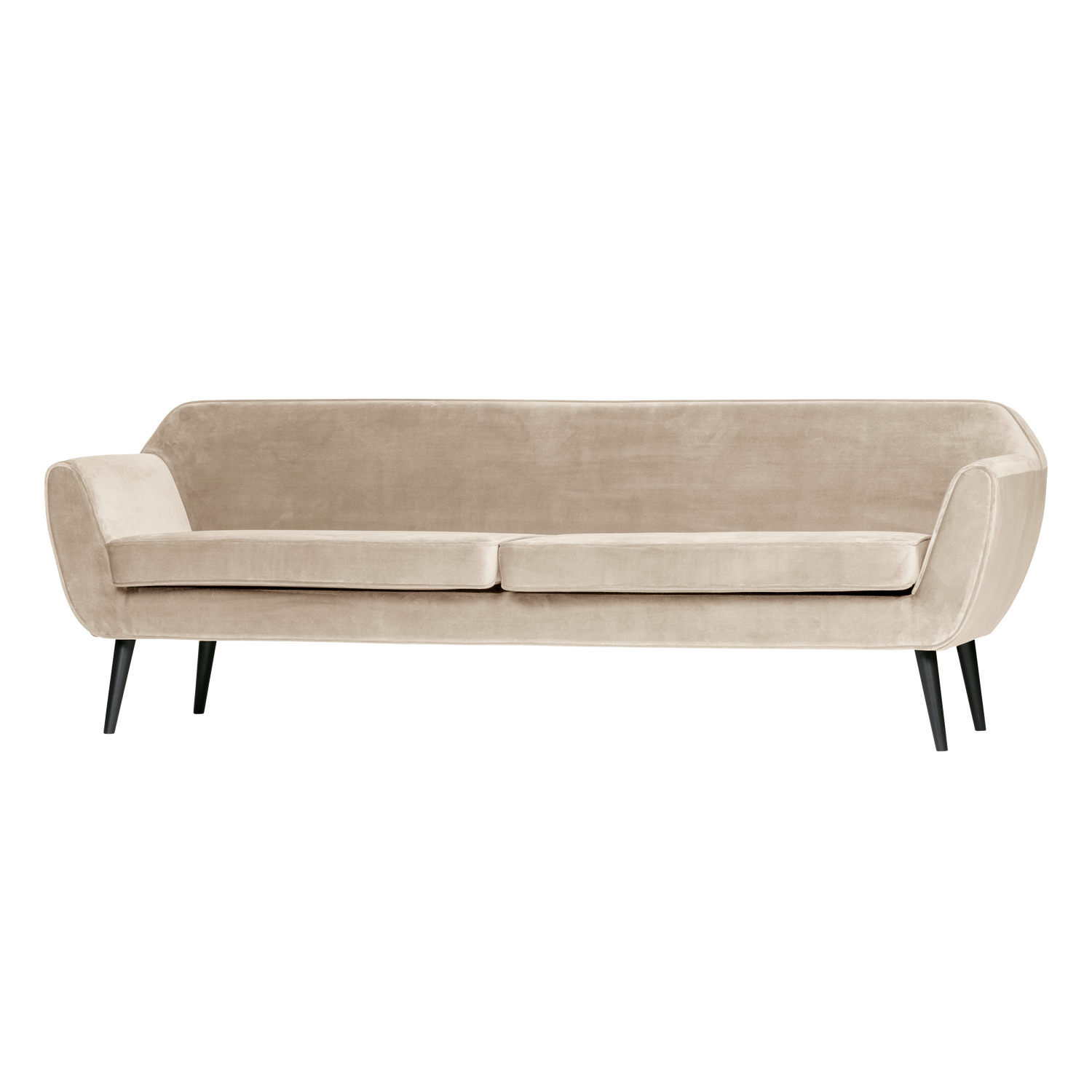 Sofa ROCCO XL 230 cm, aksominis kreminis baltas