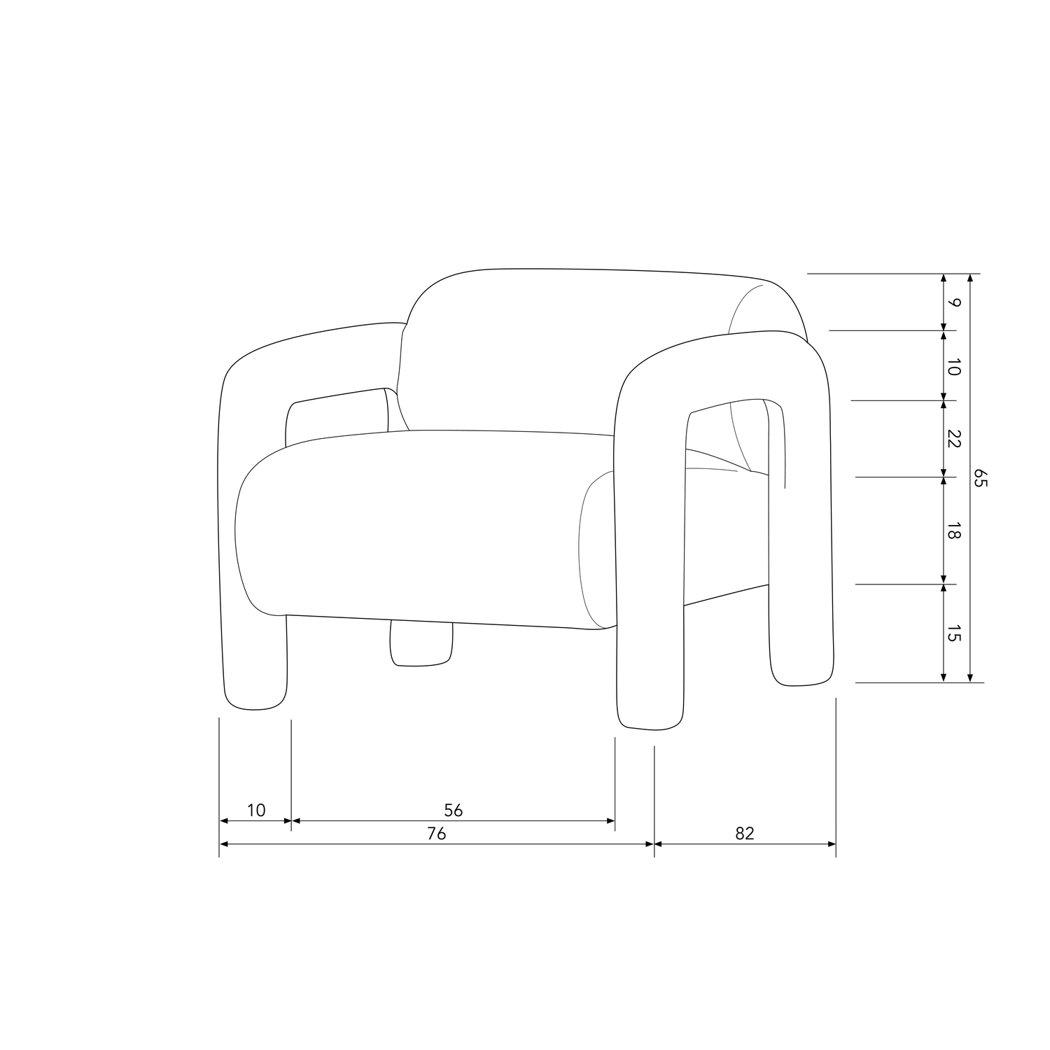 Fotelis LENNY, veliūras sand