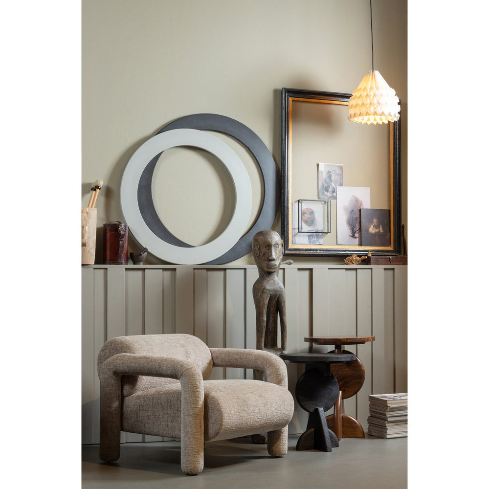 Fotelis LENNY, veliūras sand