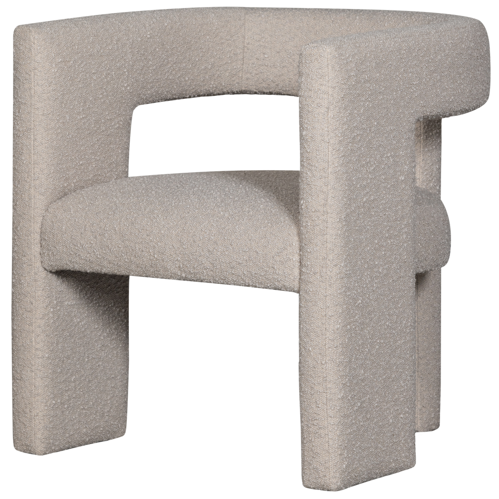 Fotelis TIWA, boucle, smėlio spalvos