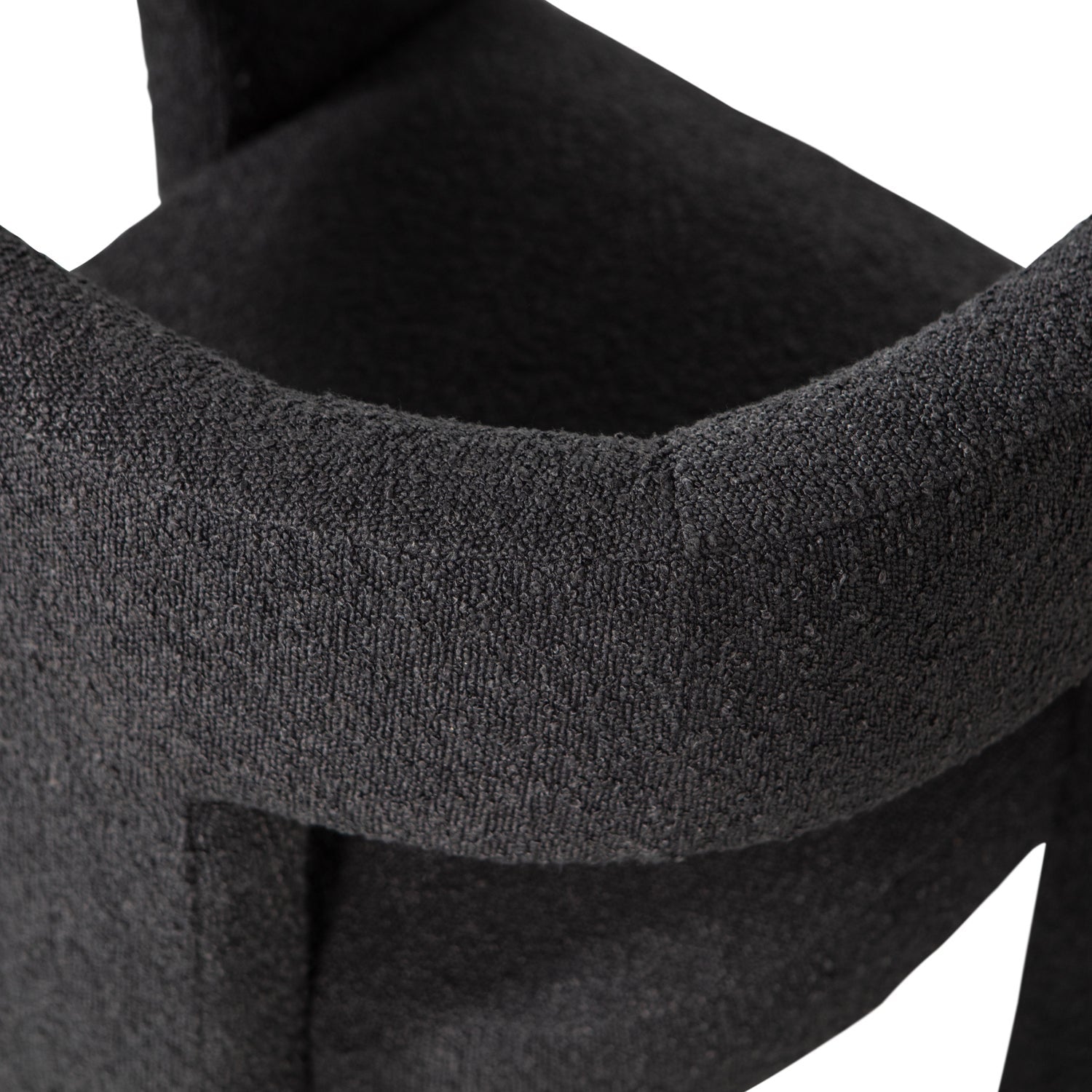 Fotelis TIWA, boucle, tamsiai pilkos spalvos