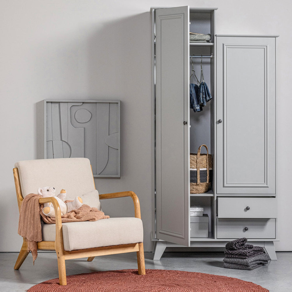 Fotelis MARK, audinys natūralus