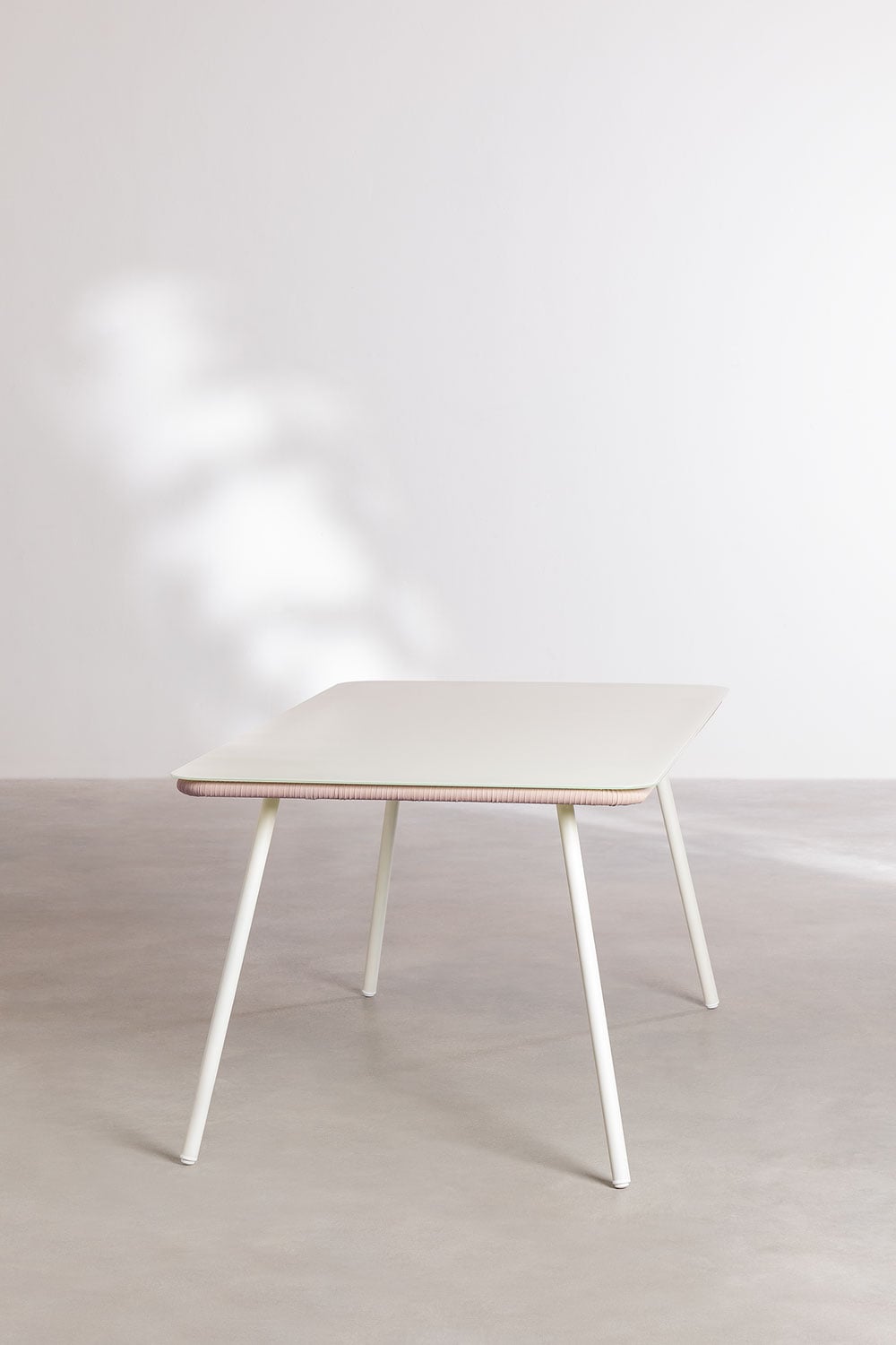 Komplektas AGNES Classic, stalas 160x90 cm, 4 kėdės, bliuzo balta