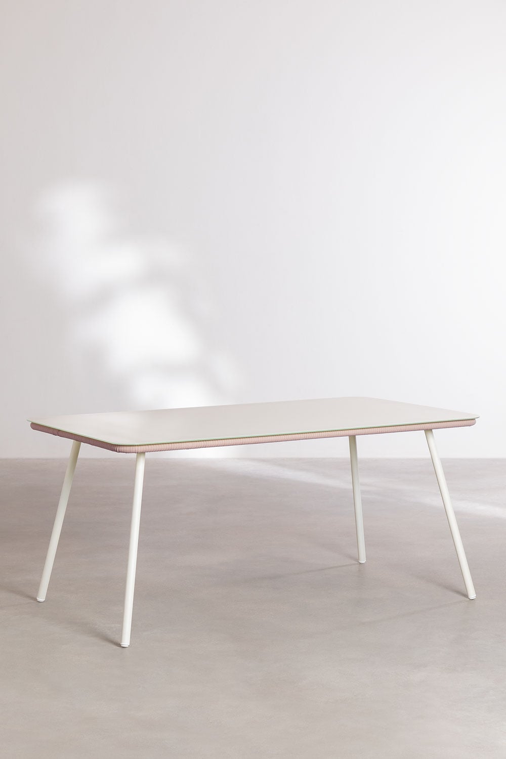 Komplektas AGNES Classic, stalas 160x90 cm, 4 kėdės, bliuzo balta